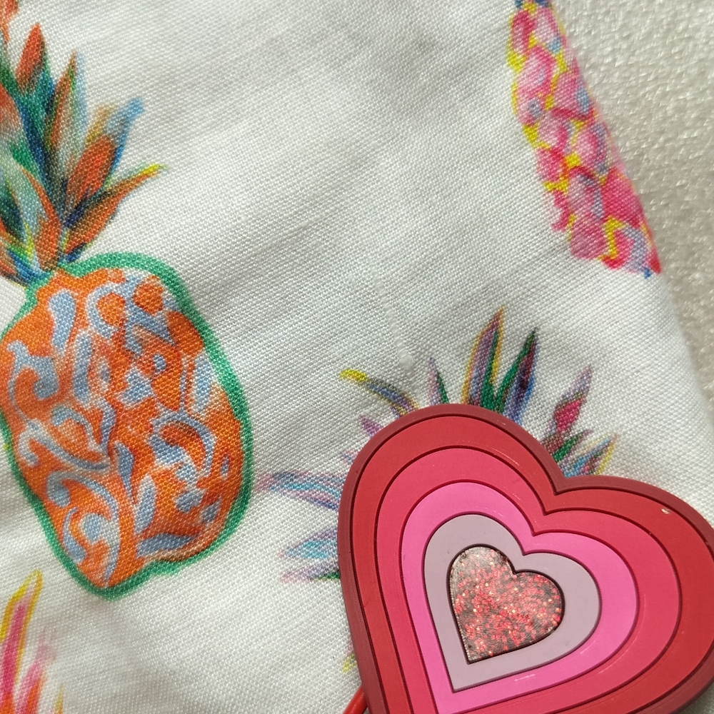 J. Crew women's Pineapple Print Paper Bag Belted Linen Casual Short Size 2 - Picture 14 of 15